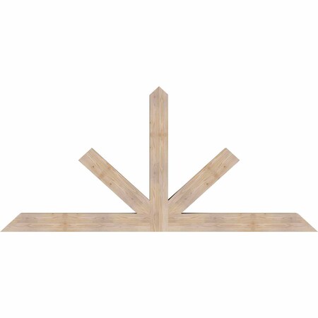 Ekena Millwork Saratoga Smooth Timber Gable Bracket, Douglas Fir, 96"W x 44"H x 5 1/2"D x 5 1/2"F, 11/12 Pitch GBW096X44X0606SAR00SDF